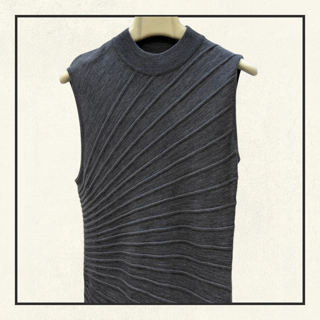 ASYMMETRIC WOOL DRESS