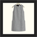 VIRGIN WOOL & COTTON BLEND STRAIGHT DRESS