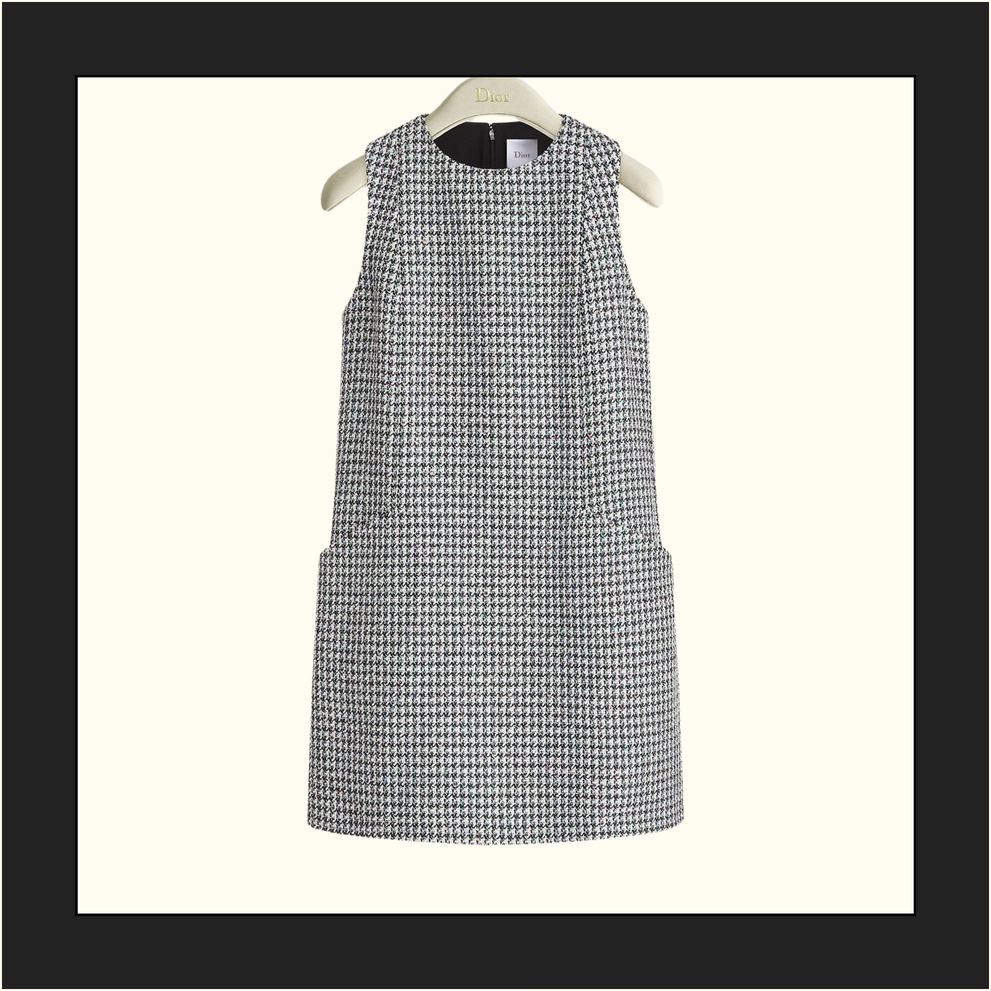 VIRGIN WOOL & COTTON BLEND STRAIGHT DRESS