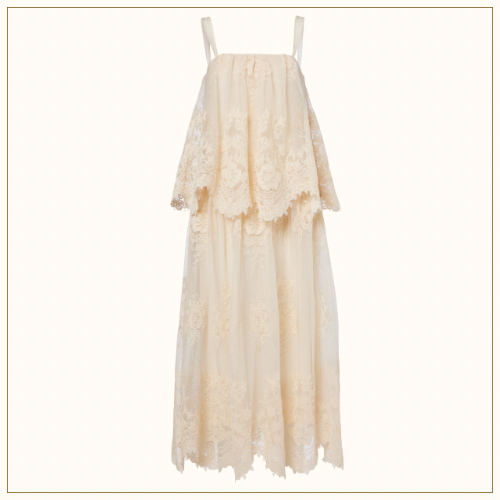 HYPNOTIC TIERED MIDI DRESS