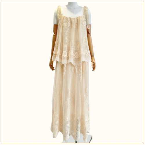 HYPNOTIC TIERED MIDI DRESS