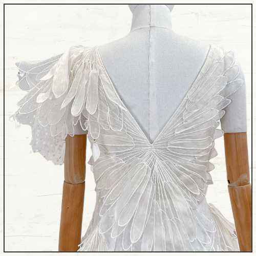 RHYTHMIC TIERED LINEN & SILK GOWN