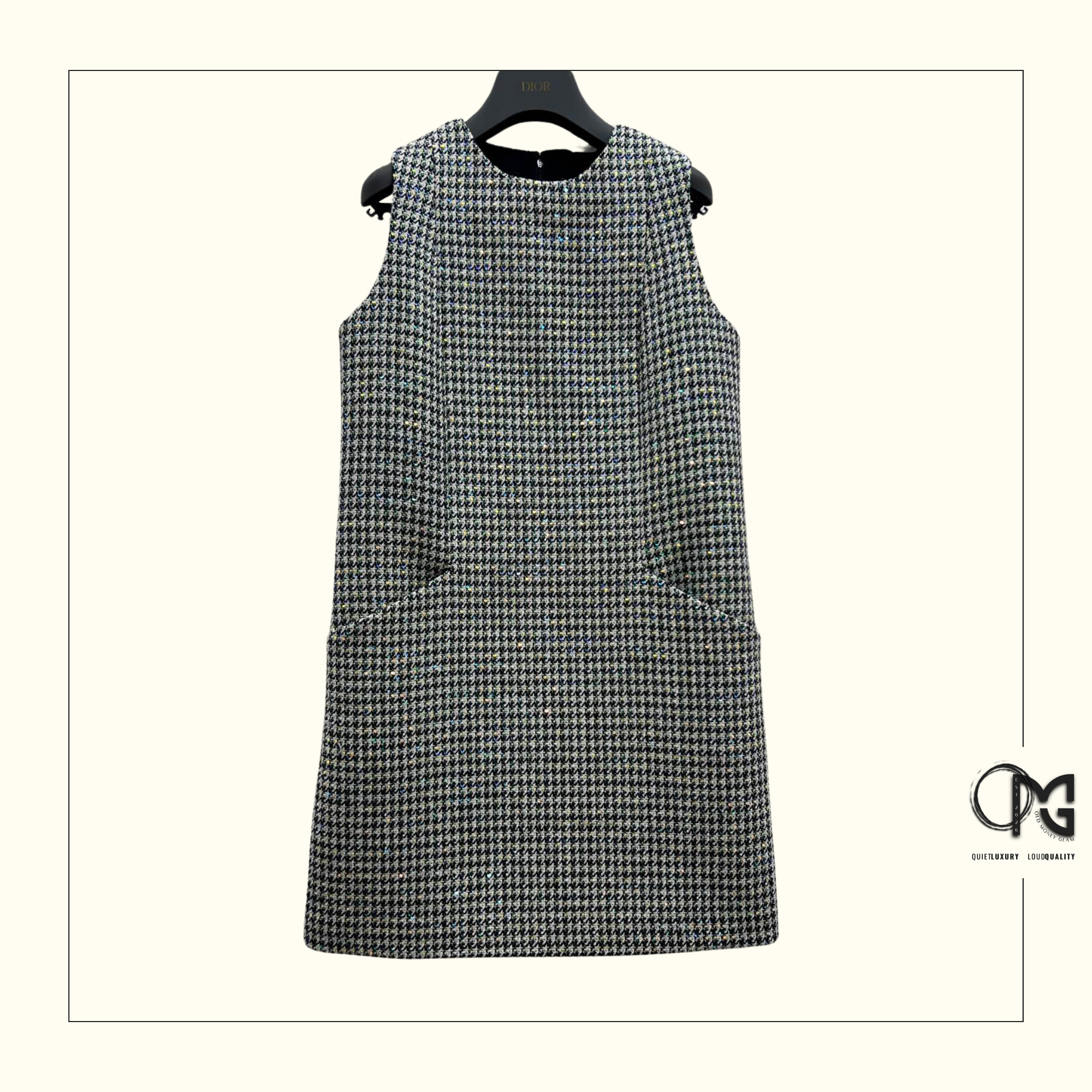 VIRGIN WOOL & COTTON BLEND STRAIGHT DRESS