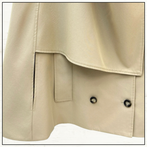 DOUBLE BREASTED COTTON CAPE