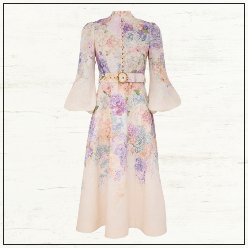 DAWNING PUFF SLEEVE MIDI DRESS