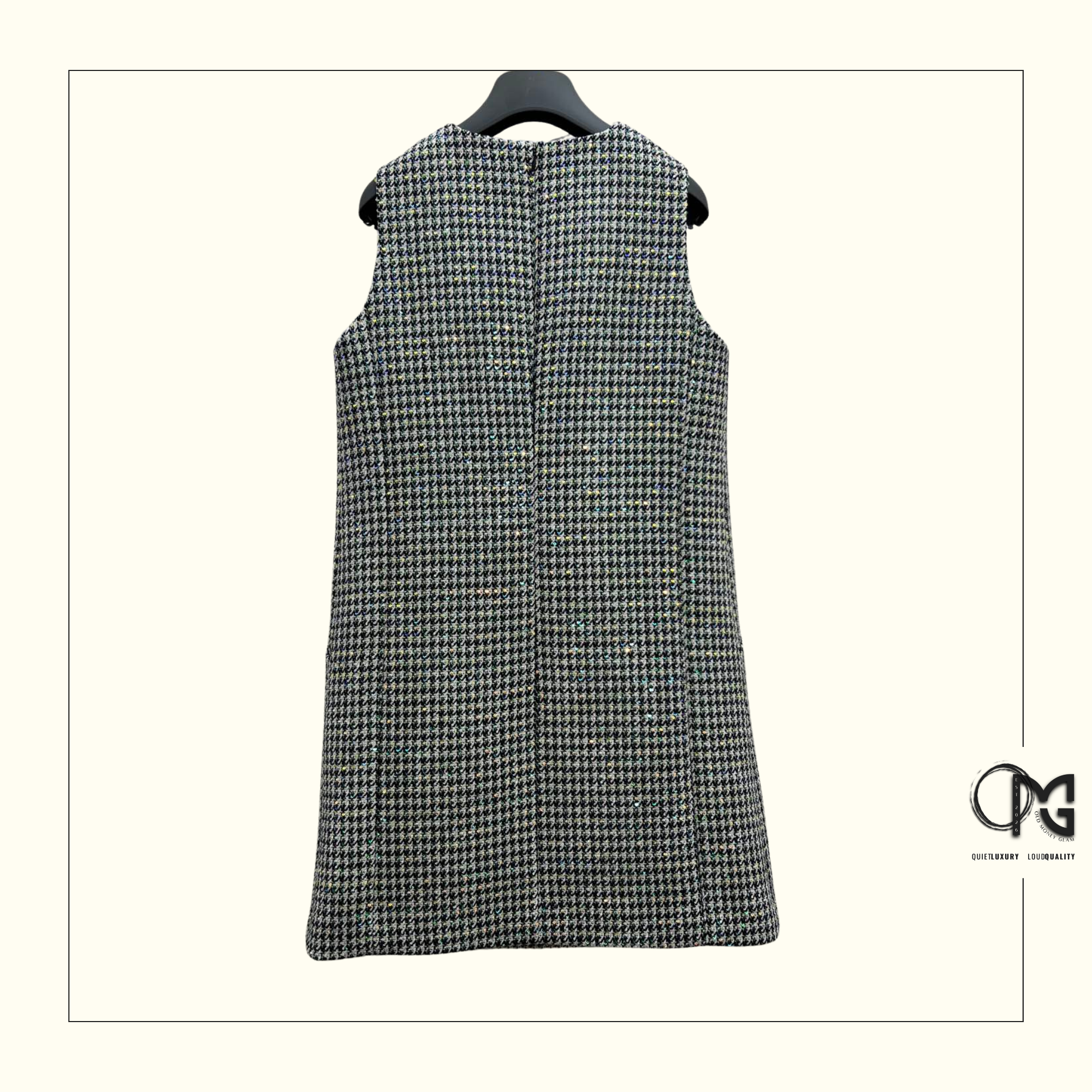 VIRGIN WOOL & COTTON BLEND STRAIGHT DRESS