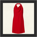 SILK HALTER MINI DRESS