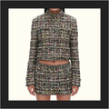 TWEED JACKET & MINI SKIRT