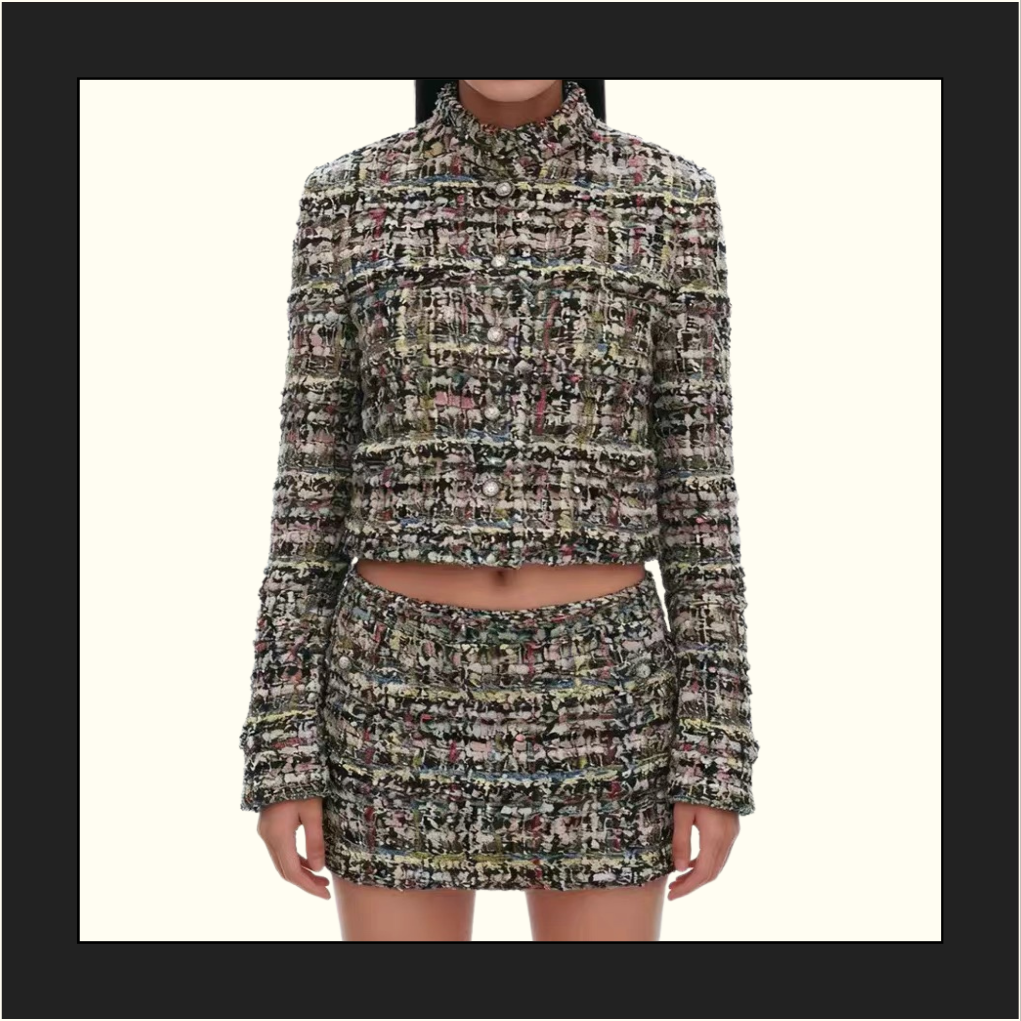 TWEED JACKET & MINI SKIRT