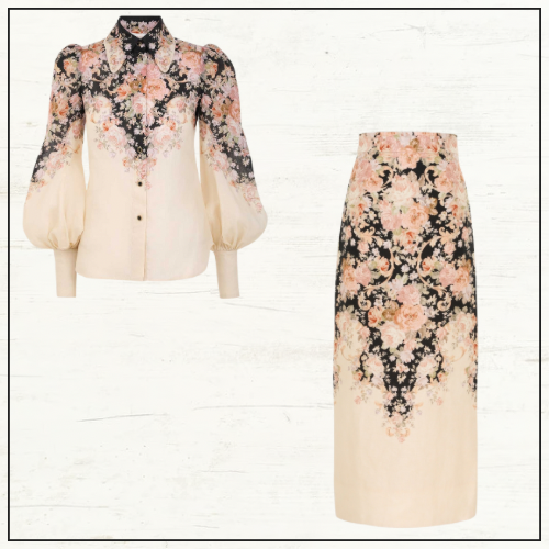 ILLUSTRATION BODY SHIRT & PENCIL SKIRT