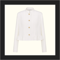 WOOL COTTON BLEND PEPLUM JACKET