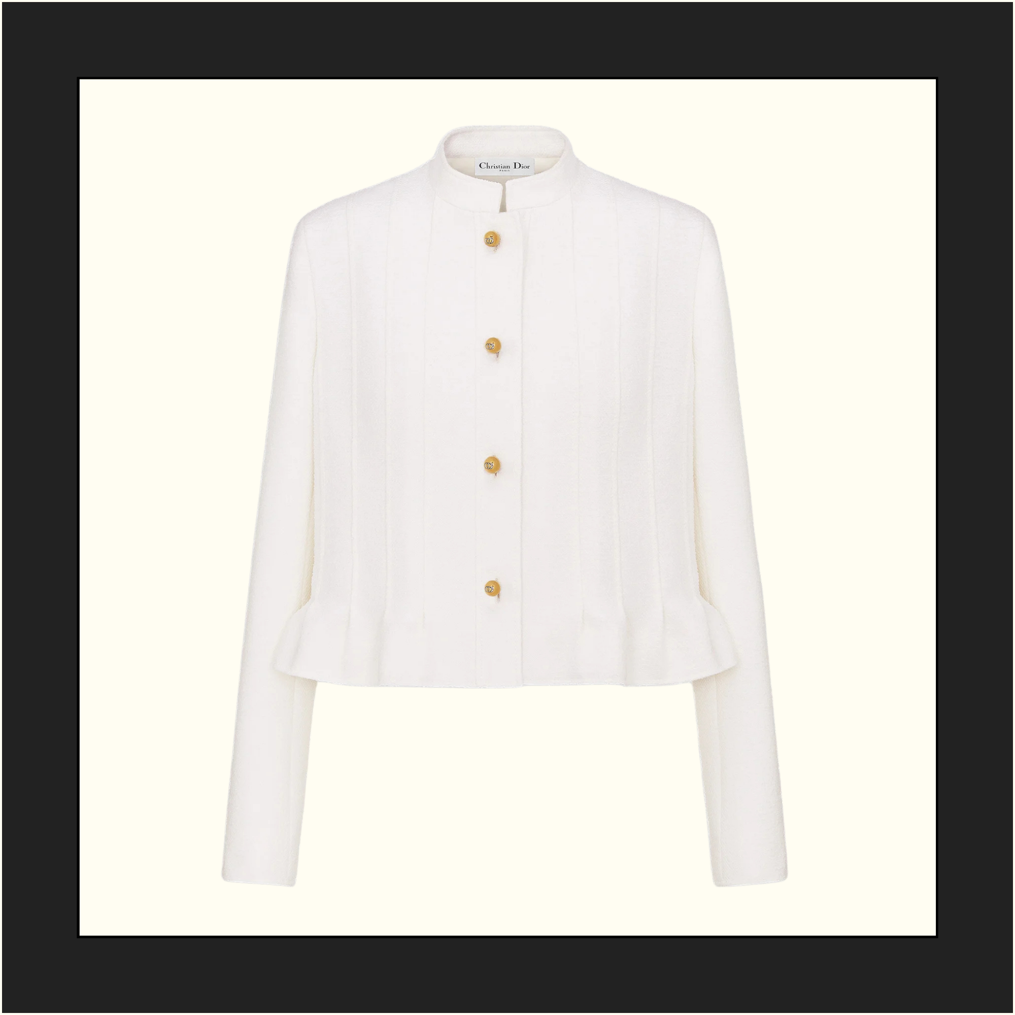 WOOL COTTON BLEND PEPLUM JACKET