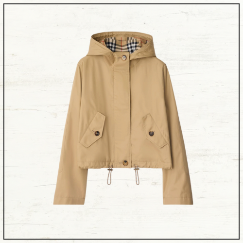 SHORT GABARDINE PARKA JACKET