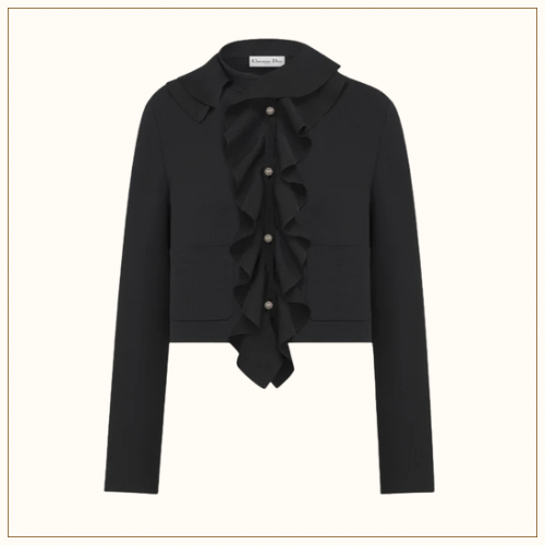 RuFFLED CROPPED JACKET