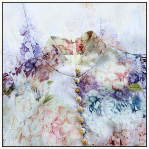 DAWNING PUFF SLEEVE MIDI DRESS