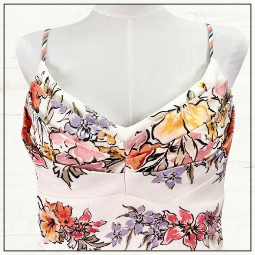TALLOW FLORAL LINEN MIDI DRESS