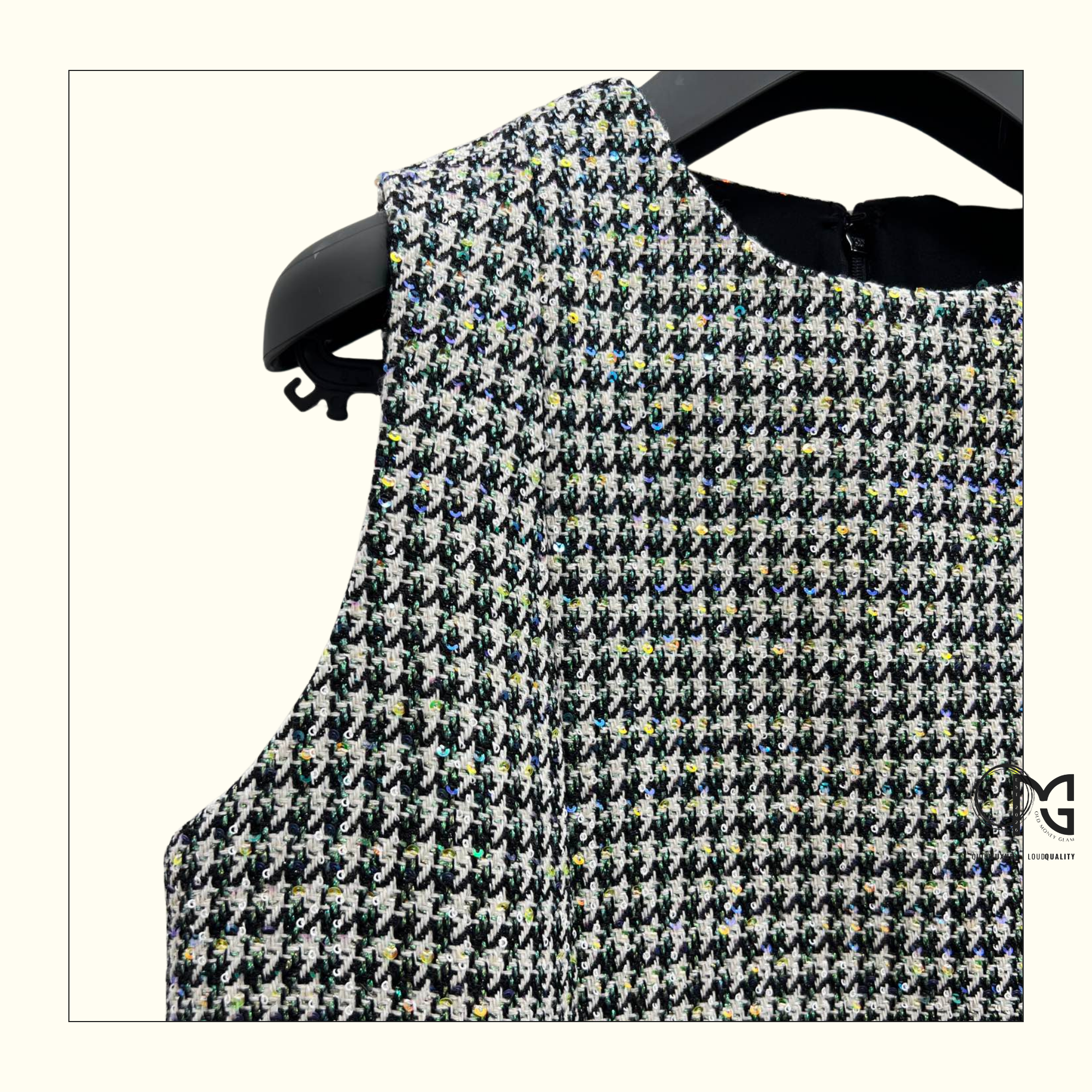 VIRGIN WOOL & COTTON BLEND STRAIGHT DRESS