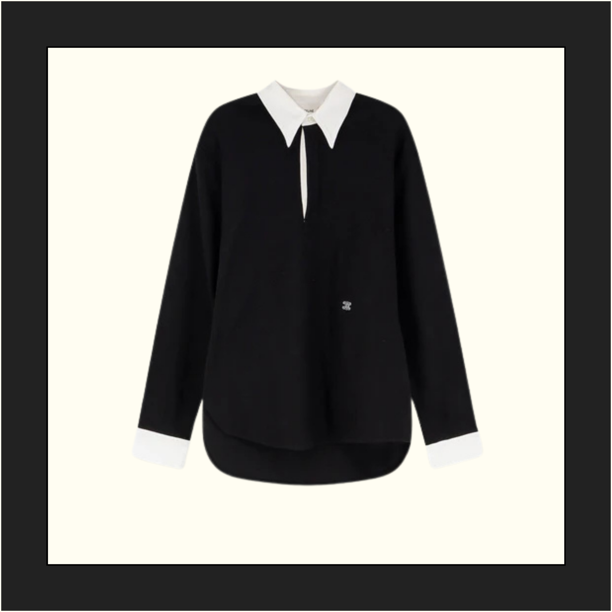 COTTON SHIRT WITH TRIOMPHE EMBROIDERY