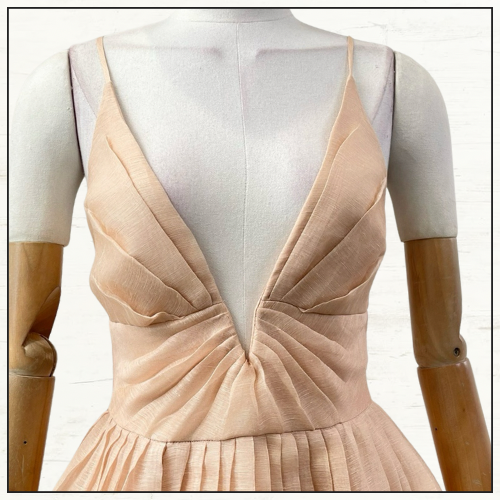 PAVILION V NECK MIDI DRESS