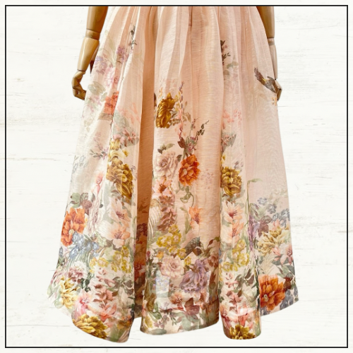 PAVILION V NECK MIDI DRESS