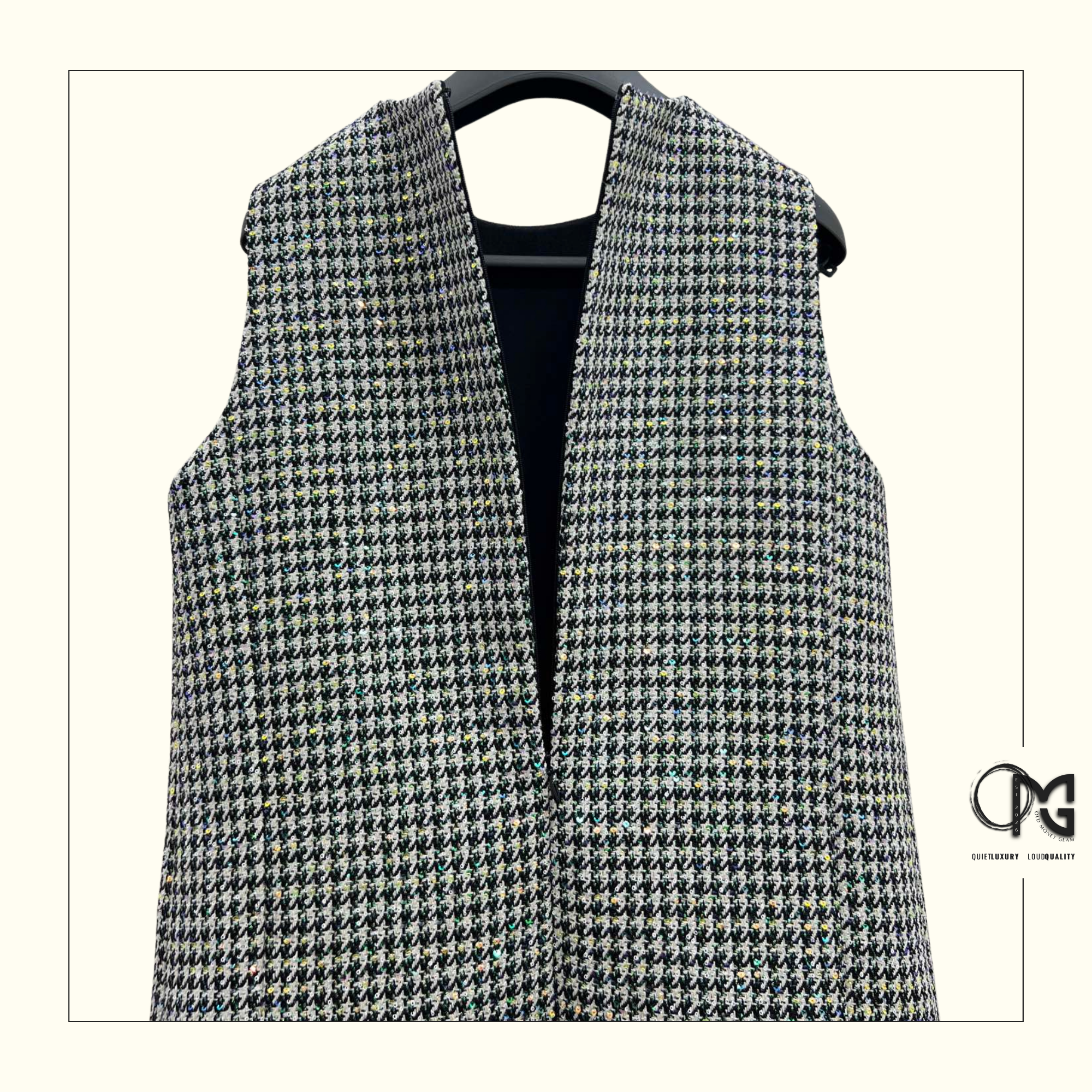 VIRGIN WOOL & COTTON BLEND STRAIGHT DRESS