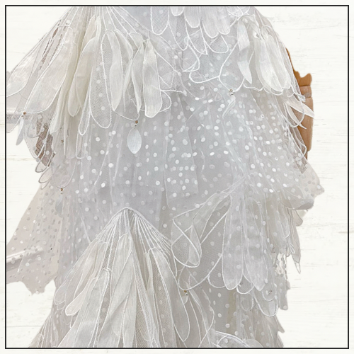 RHYTHMIC TIERED LINEN & SILK GOWN