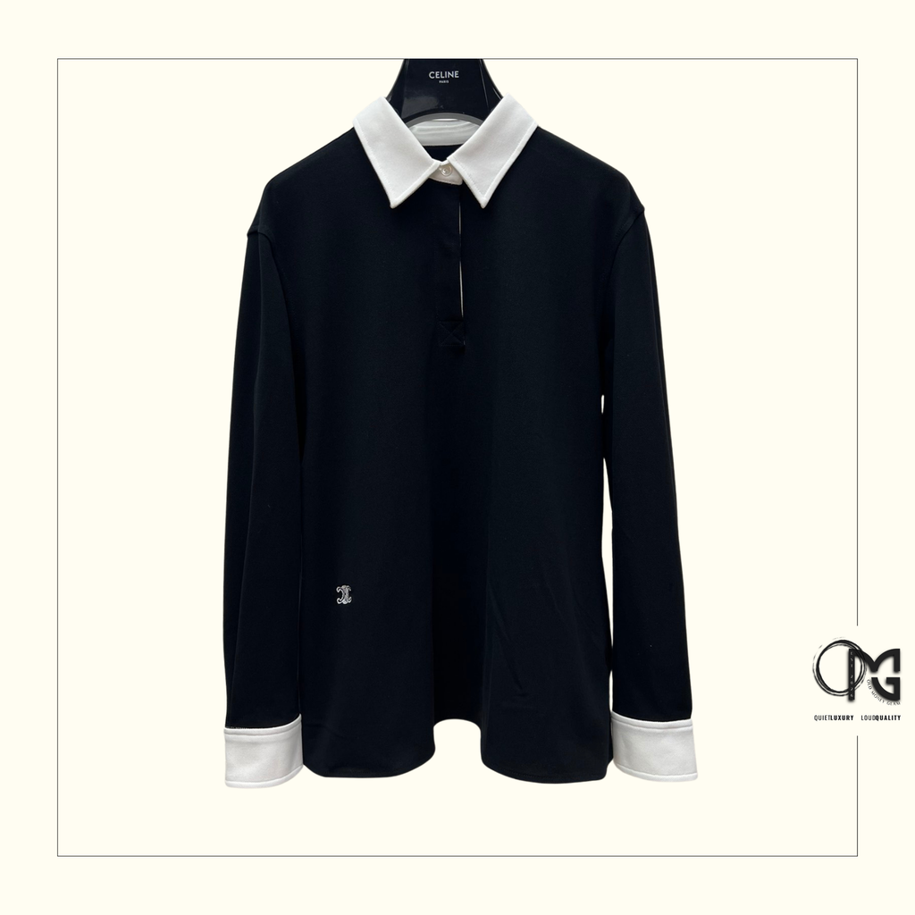 COTTON SHIRT WITH TRIOMPHE EMBROIDERY