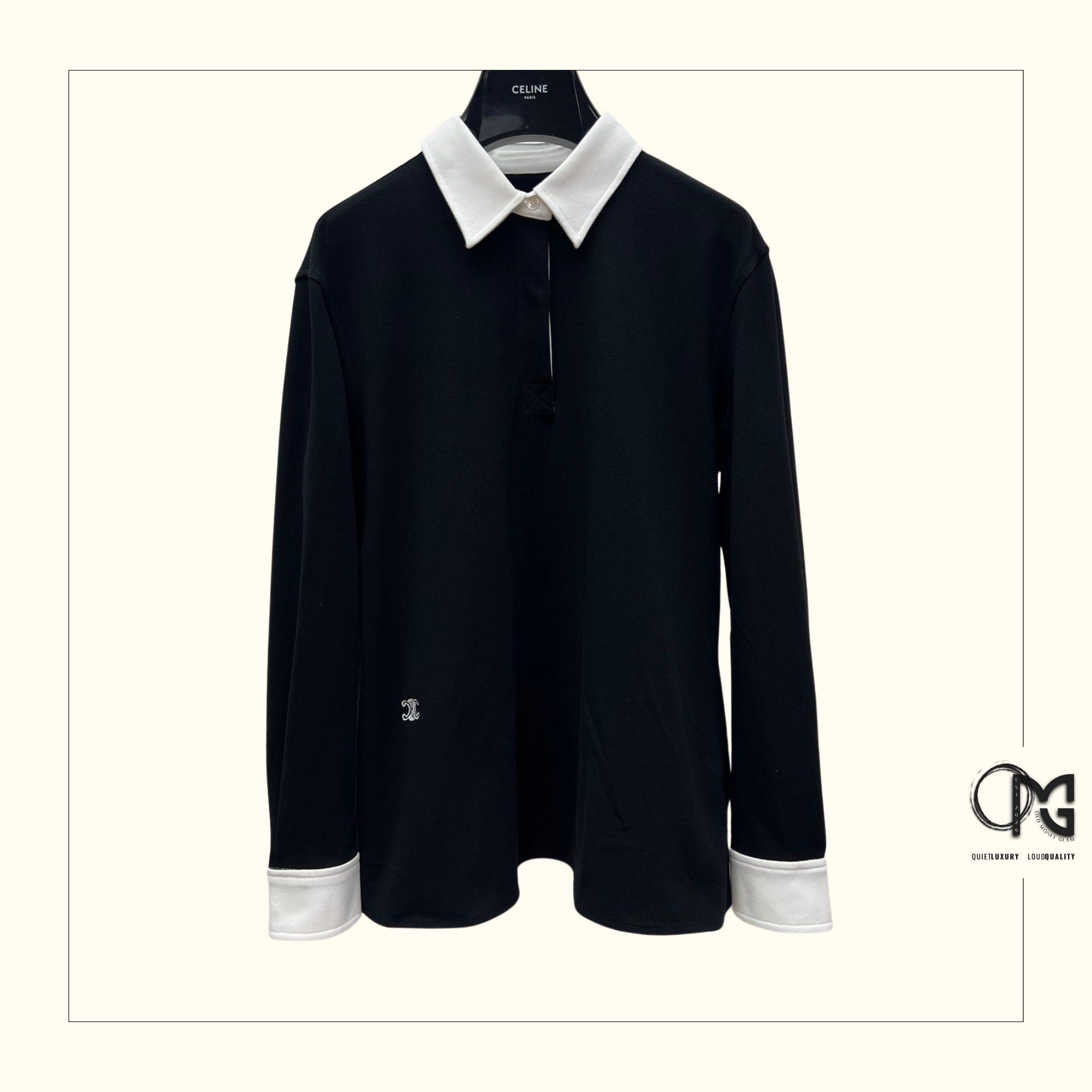 COTTON SHIRT WITH TRIOMPHE EMBROIDERY