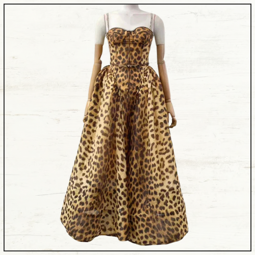 CRUSH LEOPARD PRINT MIDI DRESS