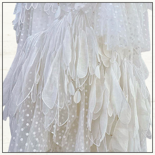 RHYTHMIC TIERED LINEN & SILK GOWN