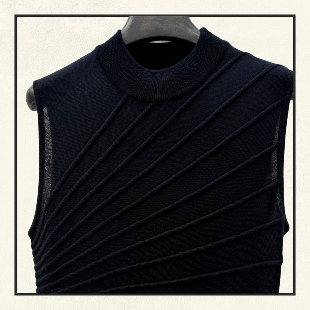 ASYMMETRIC WOOL DRESS