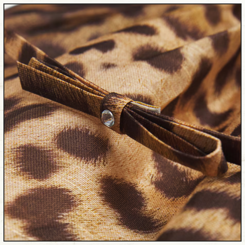 CRUSH LEOPARD PRINT MIDI DRESS