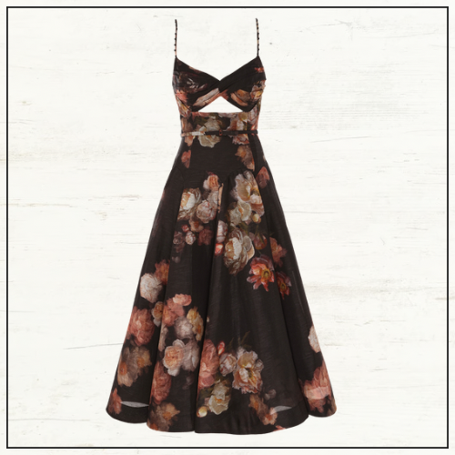 HYPNOTIC TWIST MIDI DRESS