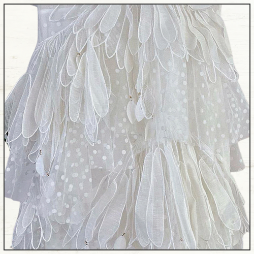 RHYTHMIC TIERED LINEN & SILK GOWN