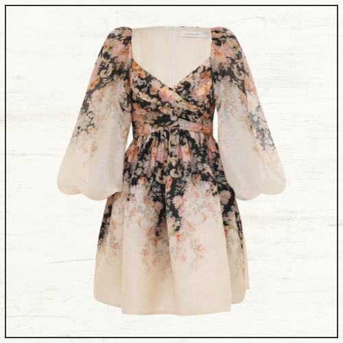 ILLUSTRATION DRAPED MINI DRESS