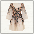 ILLUSTRATION DRAPED MINI DRESS