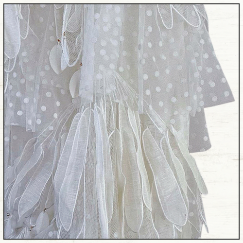 RHYTHMIC TIERED LINEN & SILK GOWN