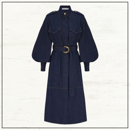 DENIM CARGO MIDI DRESS