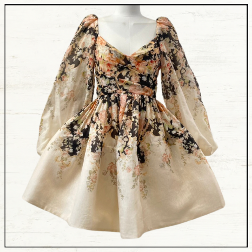 ILLUSTRATION DRAPED MINI DRESS