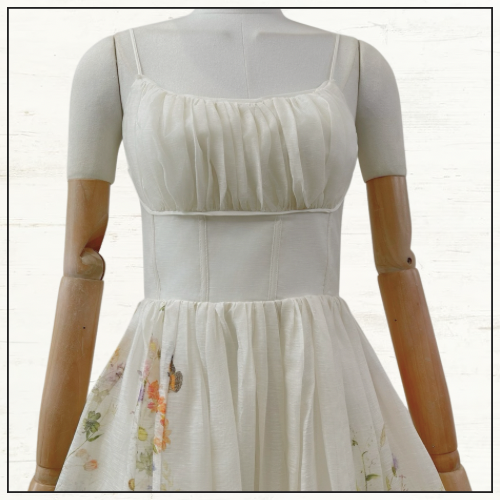 NATURA RUCHED MIDI DRESS