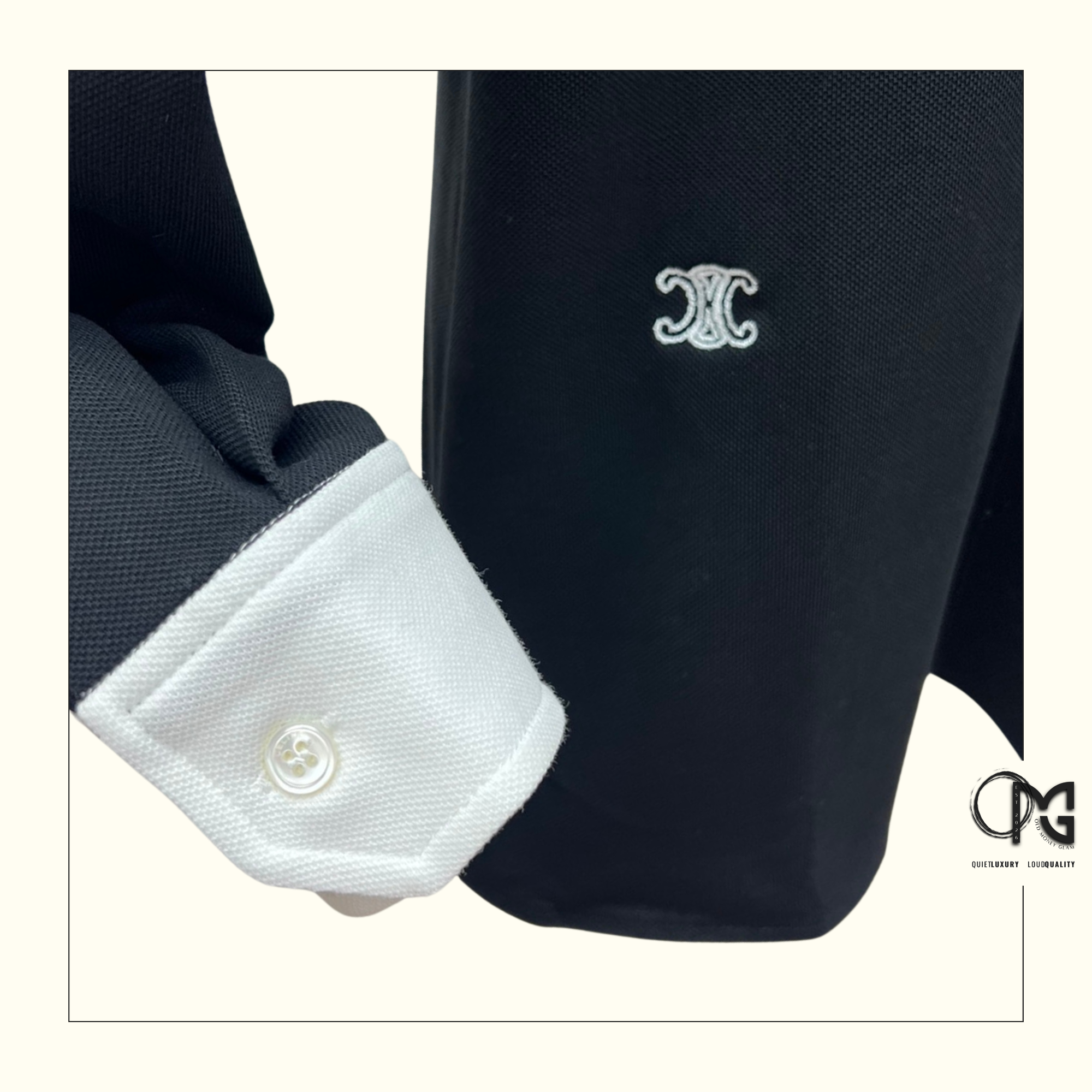 COTTON SHIRT WITH TRIOMPHE EMBROIDERY