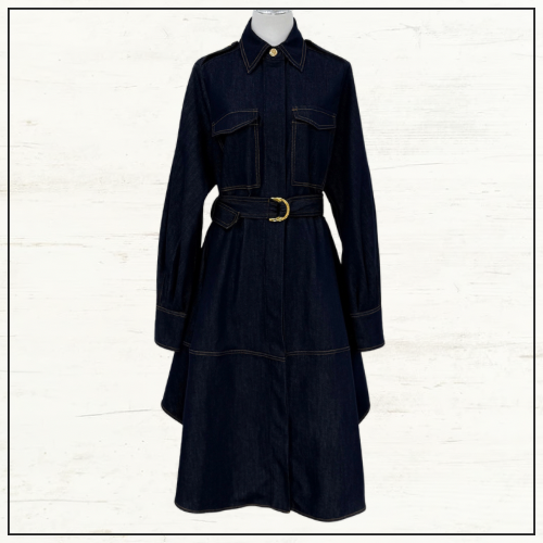 DENIM CARGO MIDI DRESS