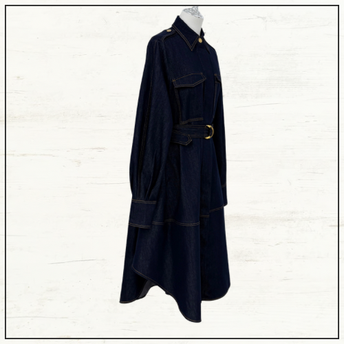 DENIM CARGO MIDI DRESS