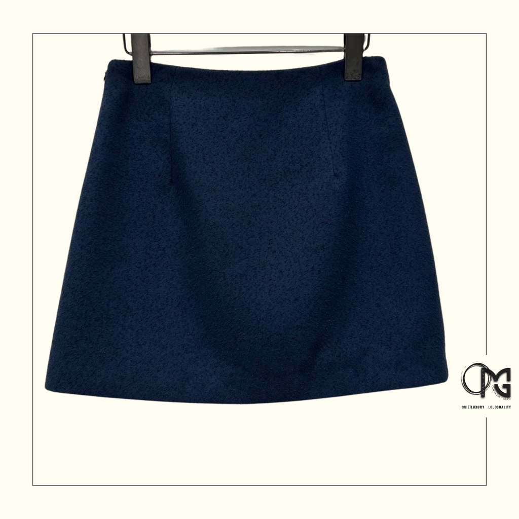 VIRGIN WOOL CROPPED JACKET & MINI SKIRT