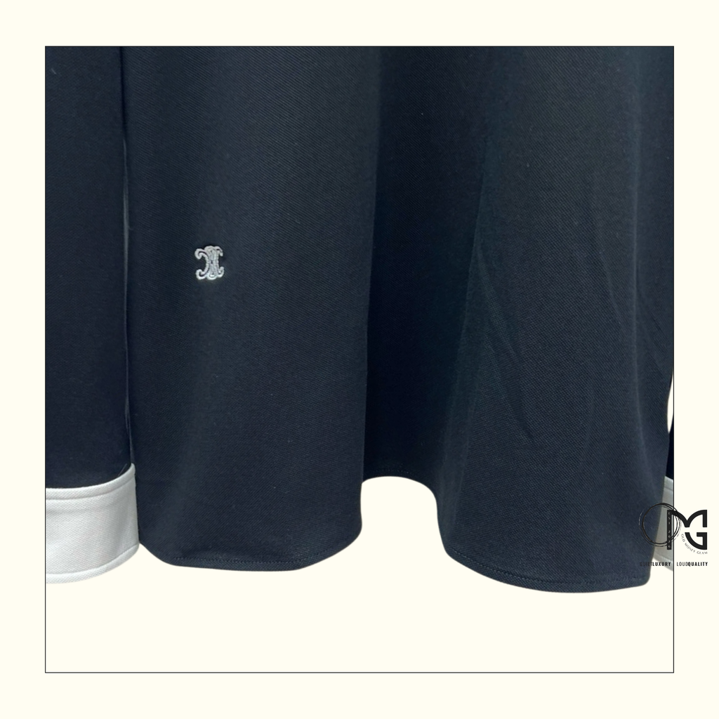 COTTON SHIRT WITH TRIOMPHE EMBROIDERY