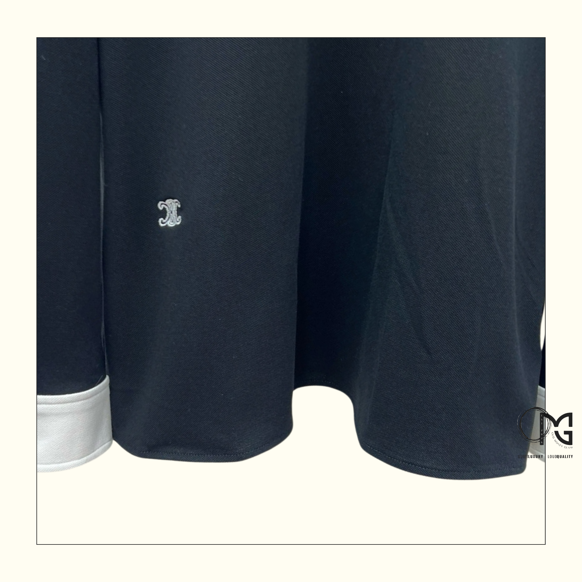 COTTON SHIRT WITH TRIOMPHE EMBROIDERY