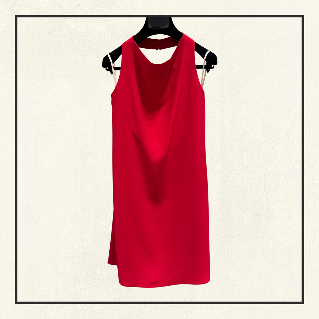 SILK HALTER MINI DRESS