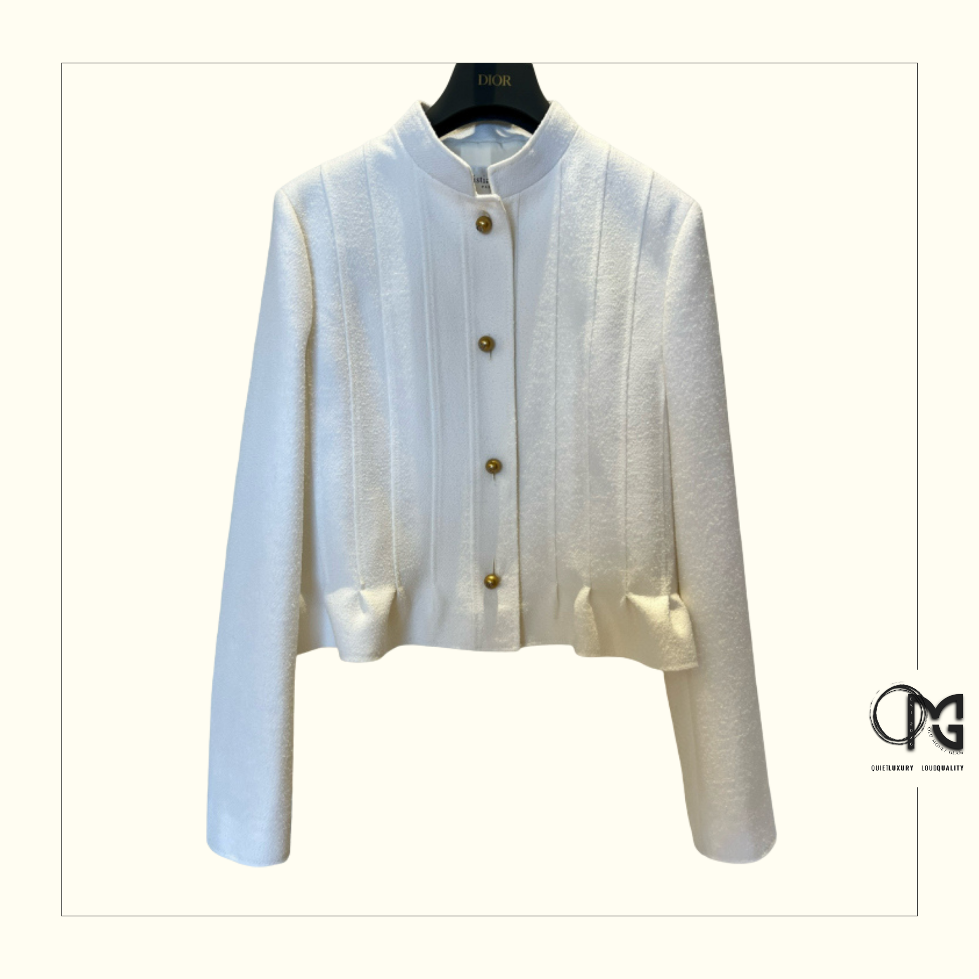 WOOL COTTON BLEND PEPLUM JACKET