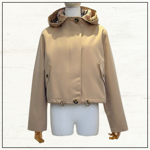 SHORT GABARDINE PARKA JACKET