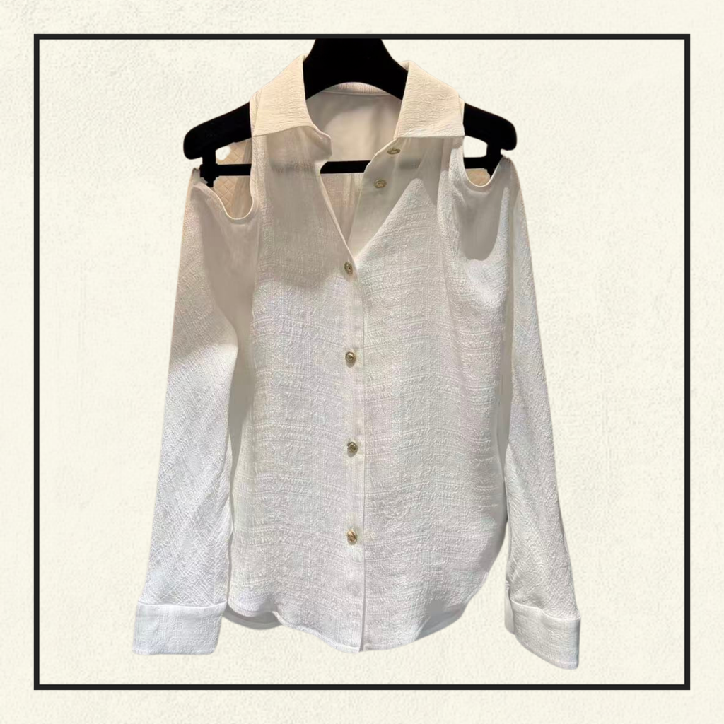 LONG SLEEVE SILK JACQUARD SHIRT